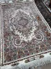 تصویر  فرش ذرع‌ونیم موج مهر – رج ۶۰ – تمام ابریشم – مارک‌دار