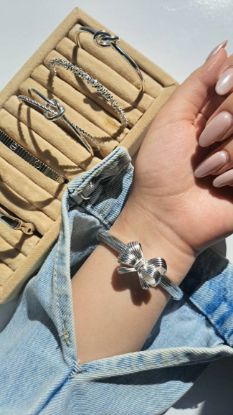تصویر  🎀 دستبند النگویی پاپیون 🎀